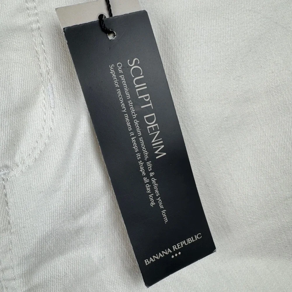 Banana Republic Sculpt Skinny Jeans Size 25/0 Mid Rise Stretch‎ Denim White NEW